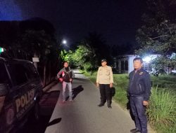 Patroli malamserta memberikan himbauan kepada masyarakat oleh Polsek Binjai Utara guna mencegah terjadi tindak pidana