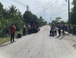 Polsek Selesai melaksanakan Kegiatan himbauan pemerintah menurunkan angka penyebaran virus corona di tengah masyarakat