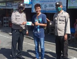 Polsek Binjai Timur melaksanakan giat berupa program Oprasi Yustisi serta upaya pencegahan Penyebaran virus covid-19