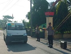 Polsek Selesai lakukan giat himbauan program pemerintah menurunkan angka penyebaran virus corona di tengah masyarakat