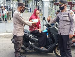 Pelaksanaan program Oprasi Yustisi oleh Polsek Binjai Timur serta melaksanakan pencegahan Penyebaran virus corona serta bagikan masker gratis