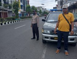 Pelaksanaan  giat Polsek Binjai Barat Personil Unit Samapta laksanakan giat Patroli  sekaligus memberikan himbauan prokes kepada masyarakat
