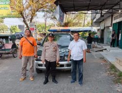 Polsek Binjai Kota melakukan Patroli Roda empat menyampaikan himbauan kepada masyarakat mengenai virus corona dan menerapkan prokes