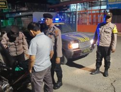 CEGAH GANGGUAN KAMTIBMAS, POLSEK SELESAI RUTIN PATROLI MALAM