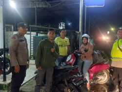 PATROLI MALAM HARI DI AKHIR PEKAN, POLSEK SEI BINGAI POLRES BINJAI SASAR GERAI ATM