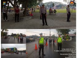 SAT LANTAS POLRES BINJAI AMANKAN PELAKSANAAN CAR FREE DAY