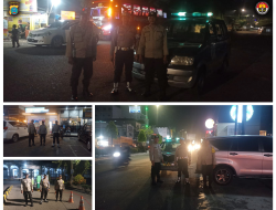 TINGKATKAN KEAMANAN WILKUM POLSEK BINJAI TIMUR GELAR KRYD DAN PATROLI MALAM