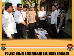 POLRES BINJAI LAKSANAKAN CEK URINE DADAKAN TERHADAP PERSONIL POLRI