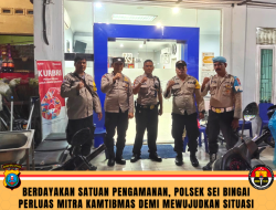 BERDAYAKAN SATUAN PENGAMANAN, POLSEK SEI BINGAI PERLUAS MITRA KAMTIBMAS DEMI MEWUJUDKAN SITUASI WILAYAH HUKUM YANG KONDUSIF