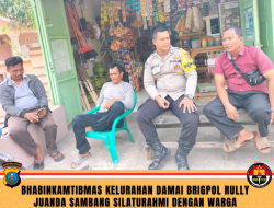 BHABINKAMTIBMAS KELURAHAN DAMAI BRIGPOL RULLY JUANDA SAMBANG SILATURAHMI DENGAN WARGA MASYARAKAT