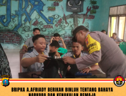 BRIPKA A.AFRIADY BERIKAN BINLUH TENTANG BAHAYA NARKOBA DAN KENAKALAN REMAJA