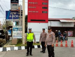 SAMBANGI OBJEK VITAL, PATROLI POLSEK BINJAI SELATAN SAMPAIKAN PESAN KAMTIBMAS