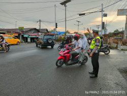 SATLANTAS POLRES BINJAI UTAMAKAN KAMSELTIBCAR BERKENDARA PADA POS PADAT PAGI