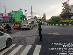 WUJUDKAN KOTA BINJAI TERTIB BERLALULINTAS, POLRES BINJAI RUTIN LAKSANAKAN POS PADAT