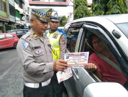 Sosialisasi & Kampanye Tertib Berlalu Lintas Oleh Subsatgas Dikmas Dalam Rangka Operasi Keselamatan Toba 2023