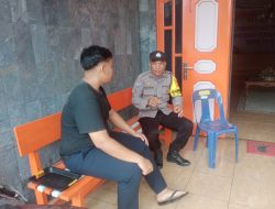 AIPTU S.SIGALINGGING RUTIN KUNJUNGI WARGA DESA BINAAN AJAK TURUT SERTA MENJAGA KAMTIBMAS