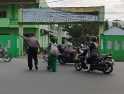 GIAT RUTIN POS PADAT PAGI POLSEK BINJAI UTARA DALAM MENGANTISIPASI LONJAKAN ARUS LALIN