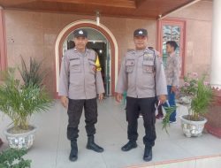 POLSEK BINJAI TIMUR SEBAR PERSONIL PADA GEREJA, BERIKAN RASA AMAN DAN NYAMAN DALAM IBADAH