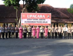 KAPOLRES BINJAI PIMPIN UPACARA SERAH-TERIMA JABATAN DILINGKUNGAN POLRES BINJAI