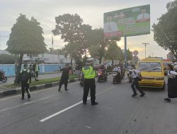 Personil Polres Binjai Strong Point Pagi Amankan Are Publik yang aman dan nyaman