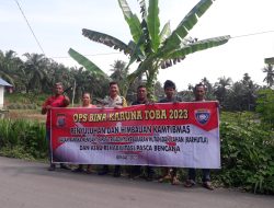 Aiptu Dedi Dores Pinem Berikan Himbauan Kepada Masyarakat Dalam Rangka Operasi Bina Karuna