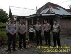 Sat Samapta Polres Binjai melaksanakan Giat Bansos