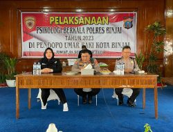 psikologi berkala Polres Binjai bagi pemegang senjata Api Tahun 2023.
