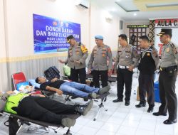 POLRES BINJAI MELAKSANAKAN KEGIATAN DONOR DARAH DALAM RANGKA MENYAMBUT HARI  LALU LINTAS BHAYANGKARA KE-68 TAHUN 2023