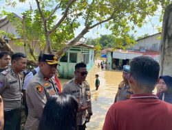 Binjai Dilanda Banjir Kapolres Turun Langsung