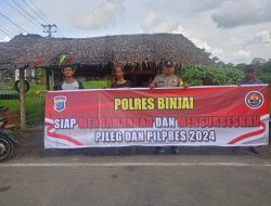 BHABINKAMTIBMAS POLRES BINJAI SOSIALISASIKAN KEPADA MASYARAKAT UNTUK SUKSESKAN PEMILU 2024