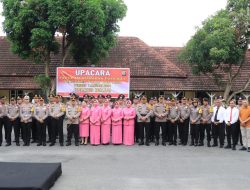 Kapolres Binjai Lantik Kenaikan Pangkat Sebanyak 45 Personil dan Berikan Tali asih Kepada Personil Yang Purna Bakti