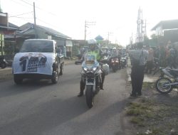 Satgas Preventif Bersama Satgas Kamseltibcarlantas OMB 2024, Kawal Aksi Konvoi Relawan Pasangan Capres.