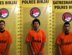 Polsek Selesai Polres Binjai Tangkap Tiga Orang Pria Bandar Narkoba Di Kebun Sawit