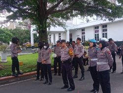 Polres Binjai Turunkan Personil Mengamankan Aksi Unras