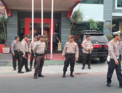 Kapolres Binjai Kerahkan Personil Saat Pengamanan Penghitungan Suara Pemilu 2024 Oleh Kpu Kota Binjai