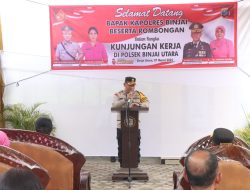 Kapolres Binjai Beserta Ibu Ketua Bhayangkari Cabang Binjai Tinjau Polsek Jajaran