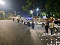 Patroli Rutin Polres Binjai  Antisipasi Gangguan Kamtibmas, di Wilkum Polres Binjai.