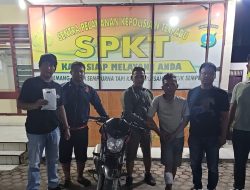 Pelaku Pencurian Sp.Motor Di Alfamart Tandem Hilir Di Tangkap Polisi