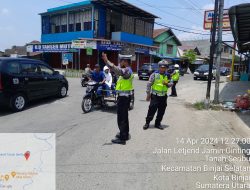 Antisipasi arus balik dan arus lalulintas menuju objek wisata Lebaran Idul Fitri 1445 H Polres Binjai lakukan penebalan personil pada titik titik rawan kemacetan