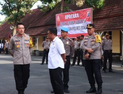 Kapolres Binjai Bersama Waka Polres Cek Langsung Kegiatan Apel Fungsi Personil