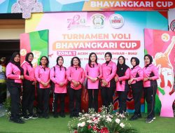 Ketua Bhayangkari Cabang Binjai Hadiri Pembukaan Turnamen Voli Bhayangkari Cup Zona-1
