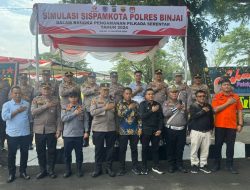 Personil Polres Binjai Gelar Simulasi Sispam Kota