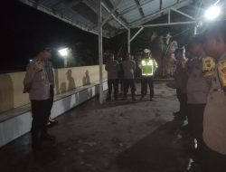 Diguyur Hujan,Personel Polres Binjai Tetap Laksanakan Patroli