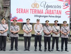 Kapolres Binjai Serah Terimakan Jabatan Pejabat Utama Polres Binjai