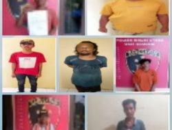 Delapan Orang Pelaku Pungli Berkedok Ormas di Giring Ke Polres Binjai