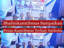 Bhabinkamtibmas Sampaikan Pesan Kamtibmas Terkait Narkoba