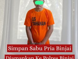 Simpan Sabu Pria Binjai Diamankan Ke Polres Binjai