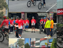 Jaga Kondisi Tubuh Kapolres Binjai Bersama Pju Gowes
