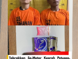 Tabrakkan Sp.Motor Kearah Petugas, Akhirnya Dua Orang Pria Di Gelandang Polres Binjai