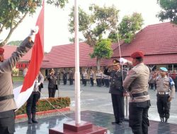 HUT RI Ke-80 Tahun 2025, Polres Binjai Laksanakan Upacara Bendera